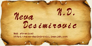 Neva Desimirović vizit kartica
